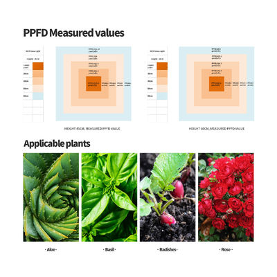 400W पावर आउटपुट फुल स्पेक्ट्रम एलईडी ग्रो लाइट इंडोर प्लांट ग्रोथ के लिए समायोज्य लटकन ऊंचाई के साथ