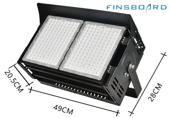 मंद एलईडी स्टेडियम लाइटिंग 6500w 45° लेंस कोण