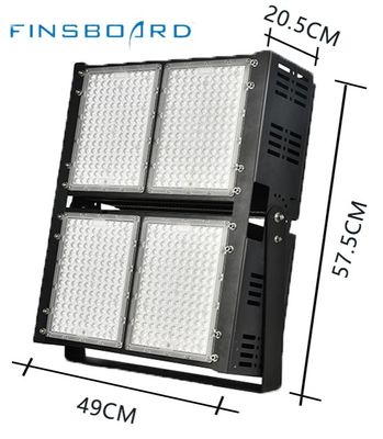 मंद एलईडी स्टेडियम लाइटिंग 6500w 45° लेंस कोण