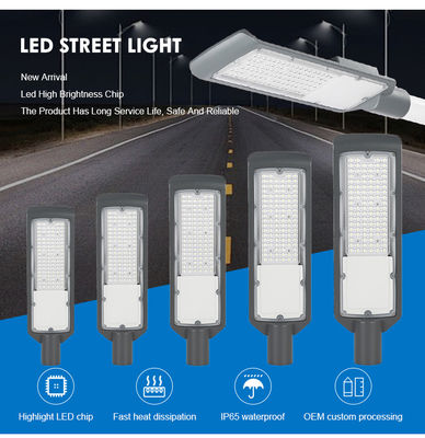 3000-6500K IP65 वाटरप्रूफ 50 - 200w LED स्ट्रीट लाइट डाई-कास्टिंग एल्यूमिनियम
