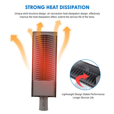 हाईवे के लिए 120lm/W दक्षता और AC85-265V वाइड वोल्टेज के साथ वाटरप्रूफ IP66 LED स्ट्रीट लाइट