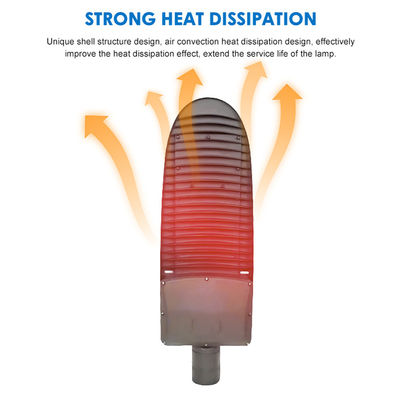 IP66 वाटरप्रूफ एलईडी स्ट्रीट लाइट 3000-6500K रंग तापमान और आउटडोर हाईवे लाइटिंग के लिए उच्च लुमेन आउटपुट के साथ