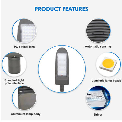 पार्किंग स्थल, राजमार्ग के लिए SMD 3030 IP66 3000K से 6500K उच्च लुमेन एलईडी स्ट्रीट लाइट
