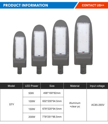 पार्किंग स्थल, राजमार्ग के लिए SMD 3030 IP66 3000K से 6500K उच्च लुमेन एलईडी स्ट्रीट लाइट