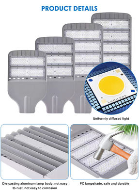 3000K/4000K/6000K OEM ODM IP65 वाटरप्रूफ एलईडी स्ट्रीट लाइट्स सुरक्षित और विश्वसनीय