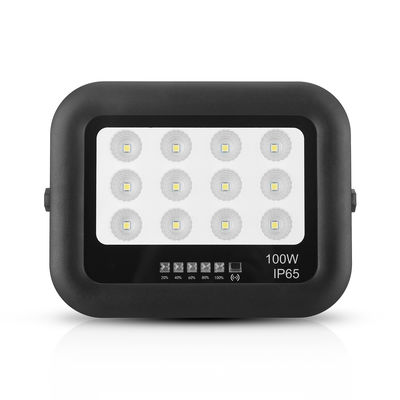 आउटडोर गार्डन Ip65 एबीएस टेम्पर्ड ग्लास सोलर लैंप फ्लडलाइट 100w एलईडी सोलर फ्लडलाइट