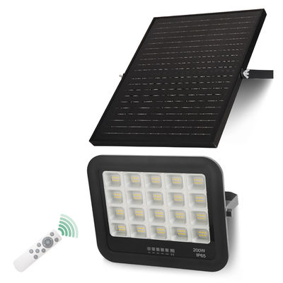 Ip65 ABS टेम्पर्ड ग्लास सोलर लैंप फ्लडलाइट 100w 200w 300w 400w 500w एलईडी सोलर फ्लड लाइट