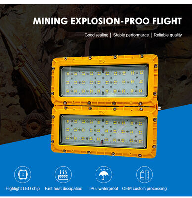 600W एलईडी विस्फोट प्रूफ बाढ़ प्रकाश 60° बूम पोल हाई मास्ट यार्ड ATEX IIB T6 IP65 RFEPL8280 प्रकाश व्यवस्था