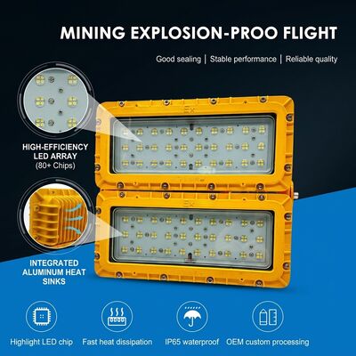 LUMILEDS LM-80 600W एलईडी विस्फोट प्रूफ बाढ़ प्रकाश ATEX Ex db mb IIb T6 72000LM IP65 बड़े क्षेत्र खतरनाक प्रकाश व्यवस्था