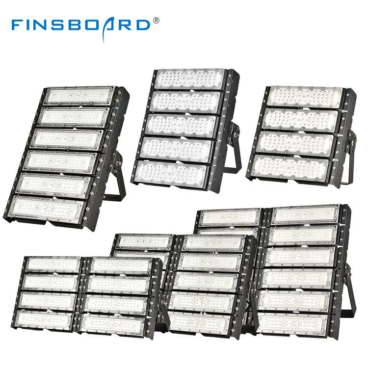 IP66 उच्च शक्ति एलईडी बाढ़ सुरक्षा रोशनी 200w 250w 300w 400w 500w 600w एलईडी उच्च मस्तूल बाढ़ प्रकाश SKD आवास के साथ