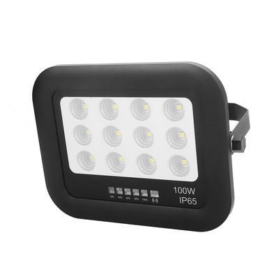 आउटडोर गार्डन Ip65 एबीएस टेम्पर्ड ग्लास सोलर लैंप फ्लडलाइट 100w एलईडी सोलर फ्लडलाइट